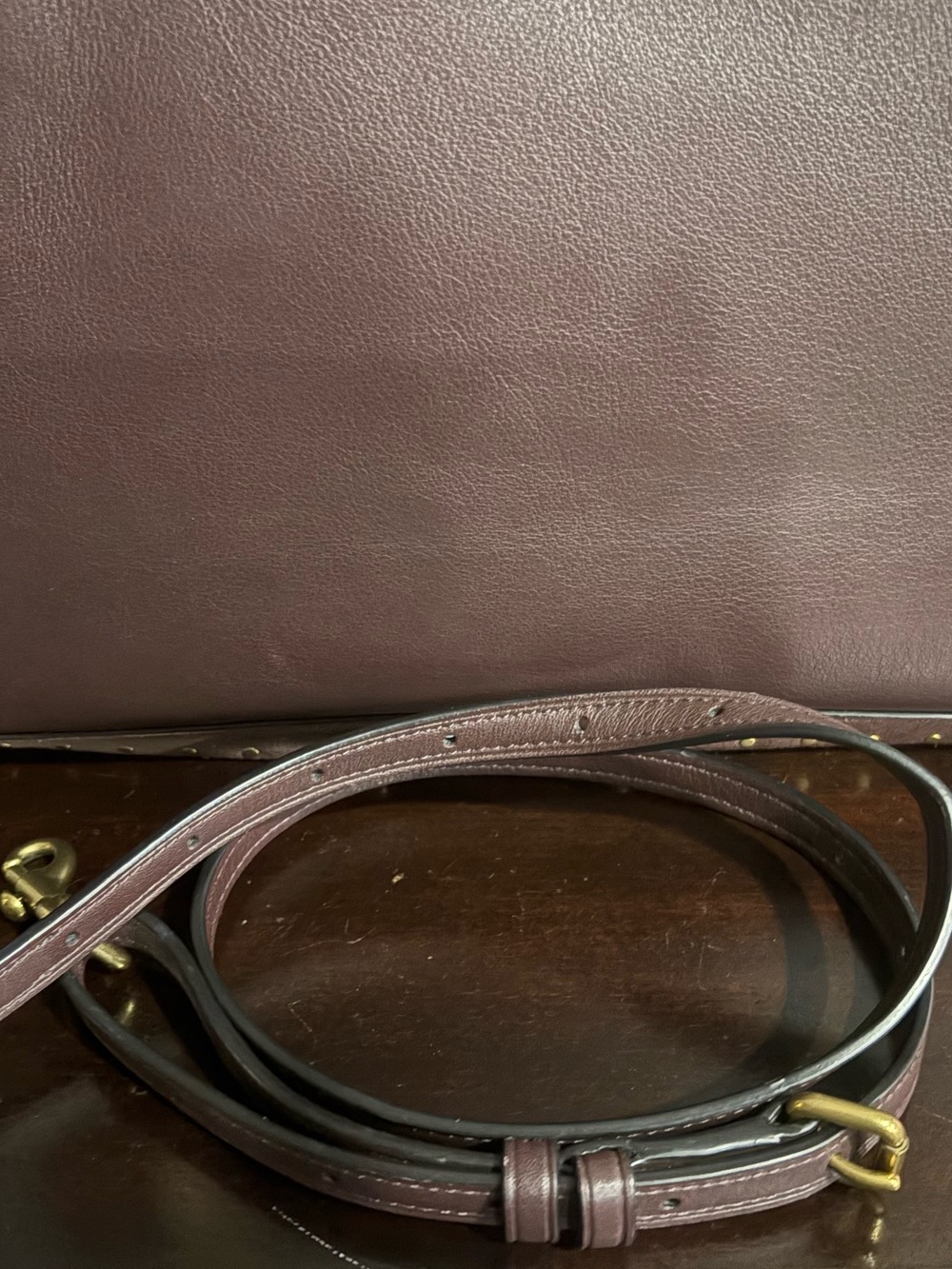 Coach Dreamer 36 with Border Rivets Oxblood Leather Satchel (charms not include) - Picture 8 of 11
